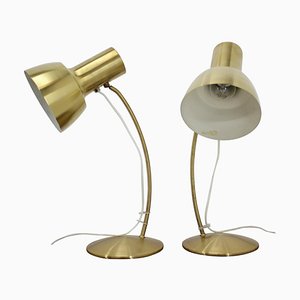 Gold Table Lamps from Napako, 1960s, Set of 2