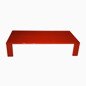 Vintage Coral Lacquered Coffee Table, 1970s