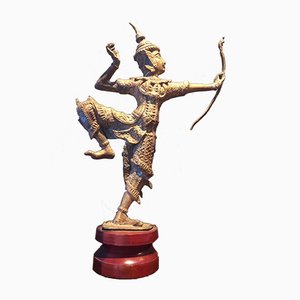 Bronze Archer Sculpture King Rama Thai