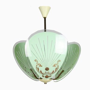 Vintage Italian Murano Glass Pendant Light, 1950s