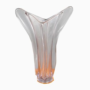 Czech Art Glass Crystal Vase, 1950s