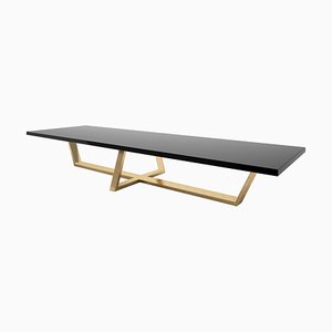 Large Black and Gold Dining Table