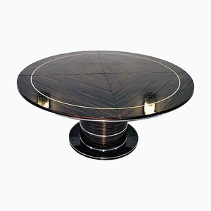 Art Deco Style Round Macassar Dining Table