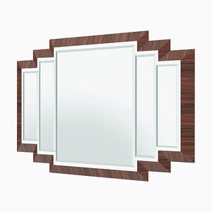Specchio da parete Art Déco in macassar