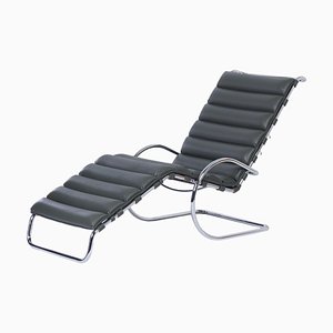 MR Chaise Longue by Mies van der Rohe for Knoll, 2000s, Green Leather