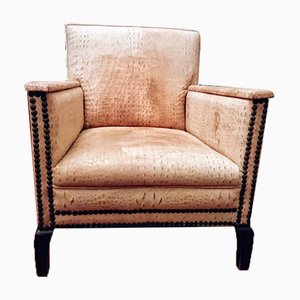 Fauteuil Vintage en Cuir, Italie, 1930s