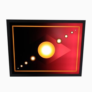 Rote Acrylglas Wandleuchte, 2000er