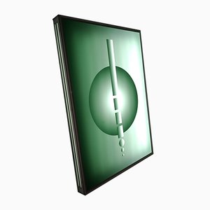 Applique in vetro acrilico verde, inizio XXI secolo