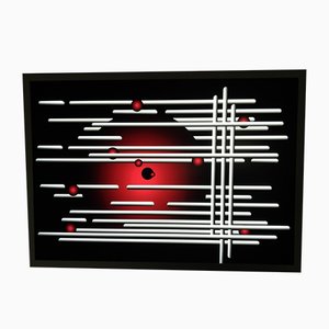 Rote Acrylglas Wandleuchte, 2000er