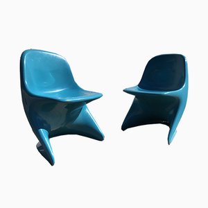 Chaises Empilables Bleus par Alexander Begge pour Casalino, 1972, Set de 2