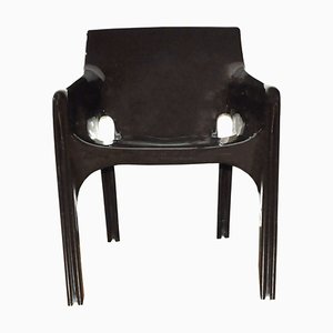 Brauner Gaudi Stuhl von Vico Magistretti für Artemide, 1970er