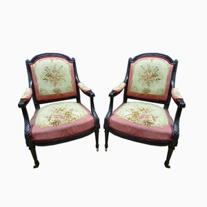Antique Napoleon III Salon Chairs, Set of 8