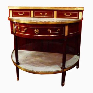 Console Louis XVI Demi Lune en Acajou