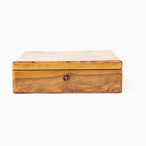 Antike Tabakbox aus Holz, 1910er