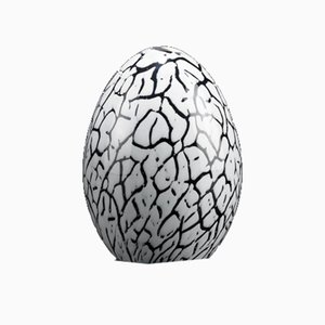 Small White & Black Egg Sculpture from VGnewtrend