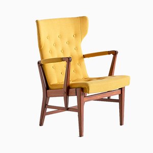 Set of Mahogany Armchairs by Bertil Söderberg for Nordiska Kompaniet, 1940s
