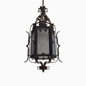 Antique Wrought Iron Landing Lantern