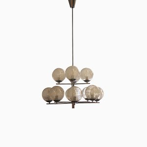 Plafonnier Mid-Century à 12 Lampes, 1960s