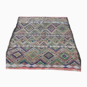 Marokkanischer Vintage Kelim Wollteppich 112x112 cm
