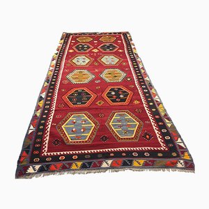 Antique Rustic Turkish Kilim Rug