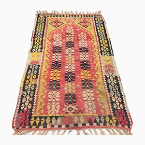 Alfombra Kilim turca vintage de lana 150x88cm