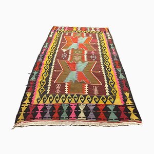 Tappeto Kilm medio vintage curvo, Turchia, dimensioni 195x109cm