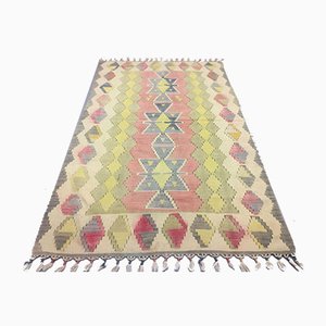 Tapis Kilim Medium Medium en Laine Harbée, Turquie, 177x110cm