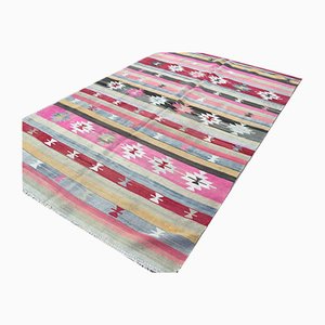 Tapis Kilim Shabby Vintage en Laine, Turquie 262x169 cm