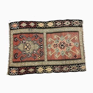 Tapis Kilim Moyen Taille Moyenne en Laine Harbée, Turquie, 158x112 cm