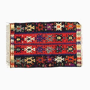 Tapis Kilim 122x89cm Vintage Traditionnel en Laine, Chine