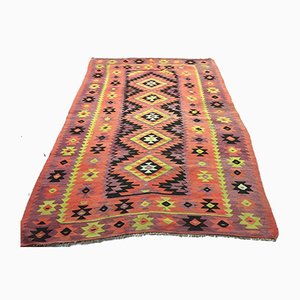 Vintage Turkish Rustic Country House Kilim Rug