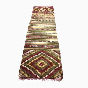 Tapis Kilim Runner Vintage Shabby Chic Vintage, Turquie