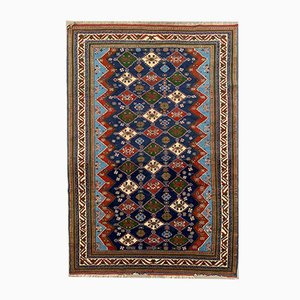 Tapis Kazak Vintage Shirvan Bleu et Rouge