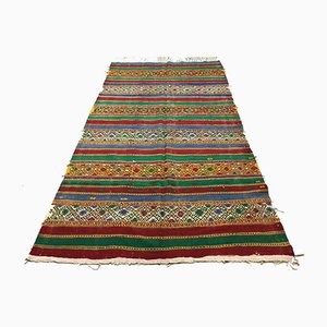 Large Vintage Turkish Wool Country Home Kilim Rug