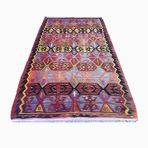 Großer Türkischer Vintage Kilim Wollteppich