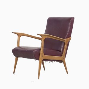 Italian Lounge Chair by Farina Morez Ruggero , 1950s