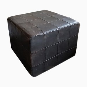 Mid-Century Leather Patchwork Ottoman from de Sede