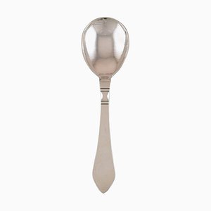 Large Serving Spoon in All Silver from Georg Jensen, 1940s