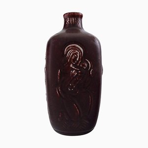 Ceramic Vase in Ox Blood Glaze by Jais Nielsen for Royal Copenhagen, 20th Century