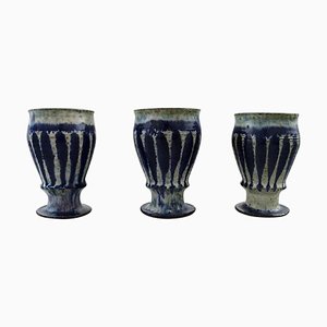 Tazze in ceramica di Gutte Eriksen, XX secolo, set di 3