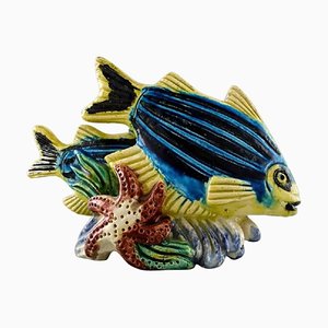 Figura di pesce in gres di Gunnar Nylund per Rörstrand, anni '50