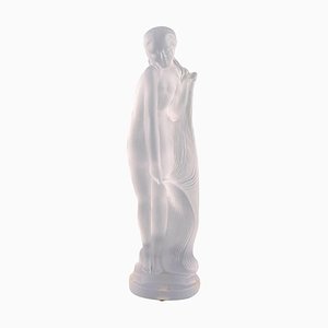 Figura francesa de mujer desnuda en cristal de Sevres, años 60