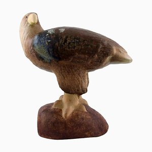 Eagle Figure in Glazed Ceramics by Lisa Larson for Gustavsberg