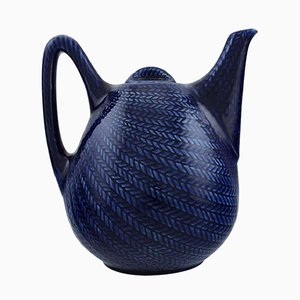 Blue Flame Porcelain Teapot by Hertha Bengtson for Rörstrand, 1960s