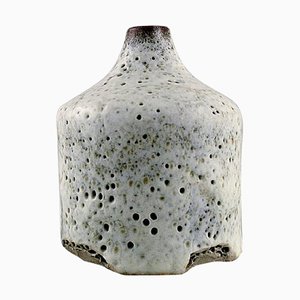 Dänische Vase aus glasierter Keramik von Conny Walther, 1964