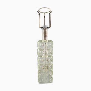 Mundgeblasene moderne Art Glas Tischlampe von Tyringe für Orrefors, 1960er