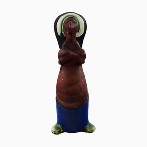 Swedish Indian Ceramic Figure by Rolf Palm for Höganäs, 1950s