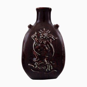 Ceramic Vase in Oxblood Glaze by Jais Nielsen for Royal Copenhagen