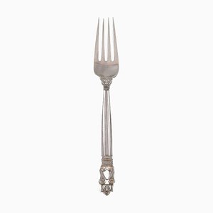 Sterling Silver Acorn Lunch Fork by Georg Jensen, 1930s