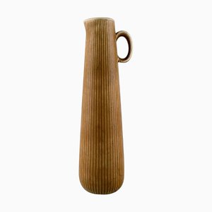 Large Swedish Ritzi Ceramic Vase in Fluted Style from Rörstrand, 1960s